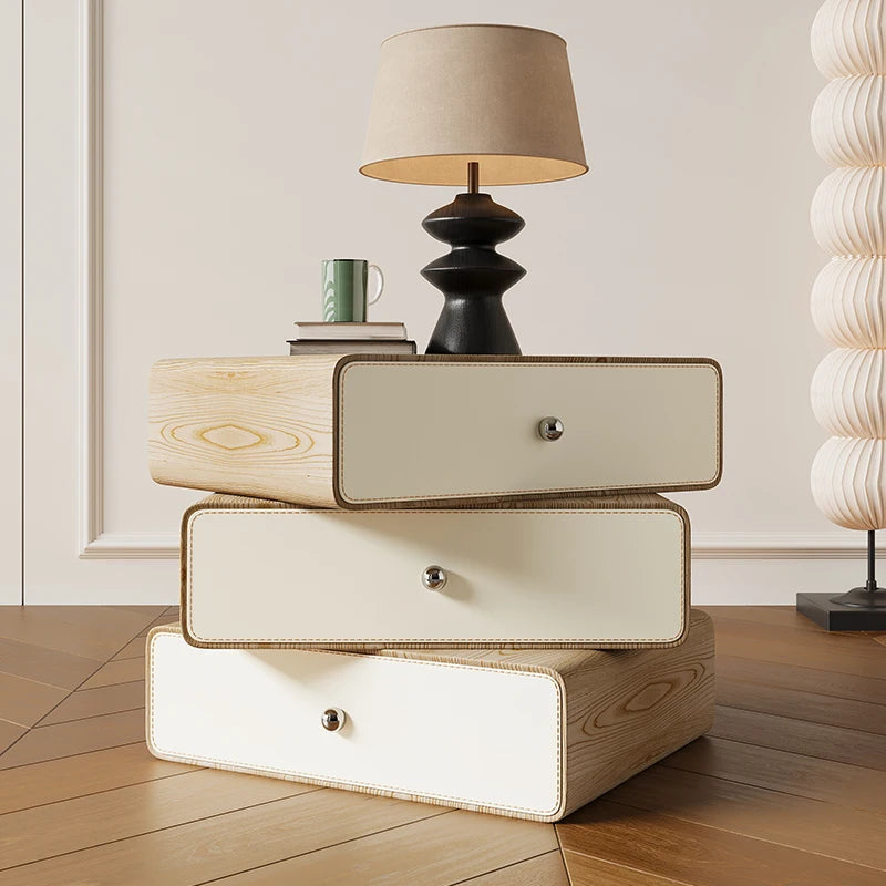 Luxury Storage Bedside Table Bedroom Mobile Cabinets Librero Unique Organizer Nightstand Wood Mesitas De Noche Hotel Furniture