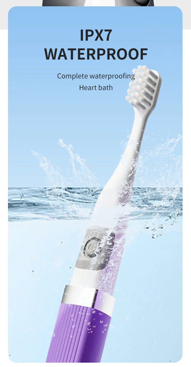 Lipstick Electric Toothbrush Smart Compact and Portable Small Oval Brush Head Deep Cleaning IPX7 Waterproof New Design