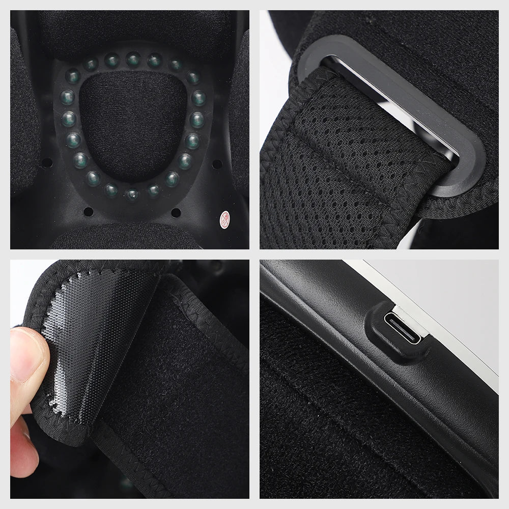 Smart Hot Compress Knee Relaxing Massager Knee Cap Treasure Laser Infrared Elbow Shoulder Massager Relive Joint Pain Stiffness