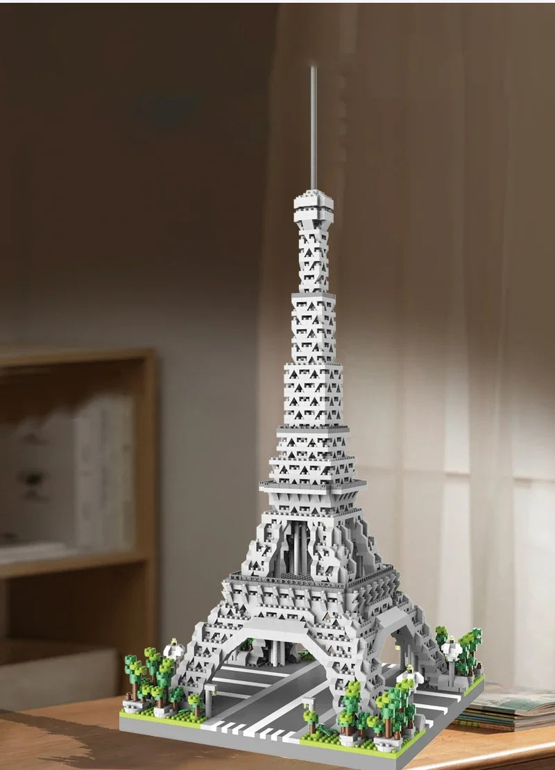 Eiffel Paris Tower Building Block Series Boys and Girls Children's Micro Particle Building Block Assembly Puzzle Toys