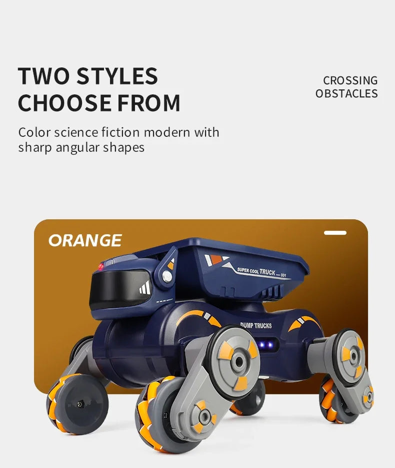 JHD For 2025 New JJRC Q187 RC Robot Dog Music Cool Lights Water Spray Swing Arms Stunt 2.4G 4WD RC Drift Car Gesture Sensing Toy