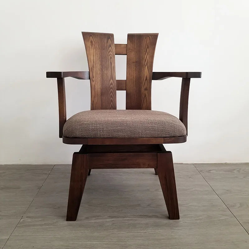 Wood Japanese Swivel Chair Black Walnut Nordic Design Accent Office Chair Desk Relaxing Computer Fotel Gamingowy Home Office