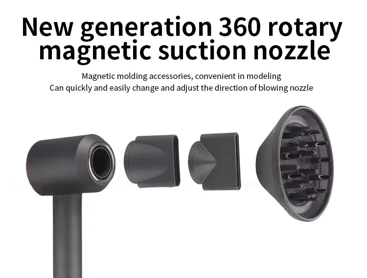 NEW High-power Leafless Hair Dryer 110,000 Rpm Professional 200 Million Negative Ion Hair Care Quick-drying Household Hair Dryer