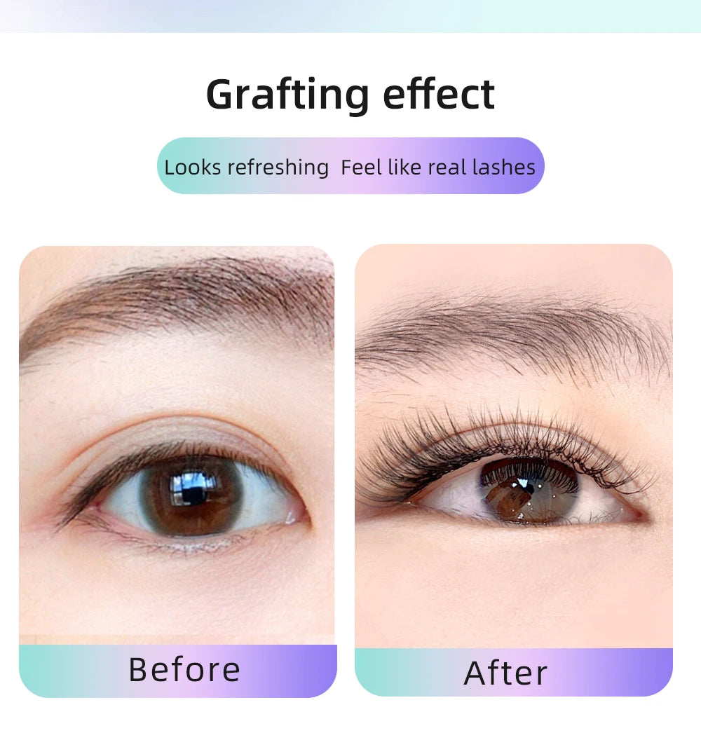 Yelix New 2D Volume Lashes Dark Brown Ultra-thin Y Lash Extension Lightweight Premade Fans Eyelash Extensions Single Tip 2D Y