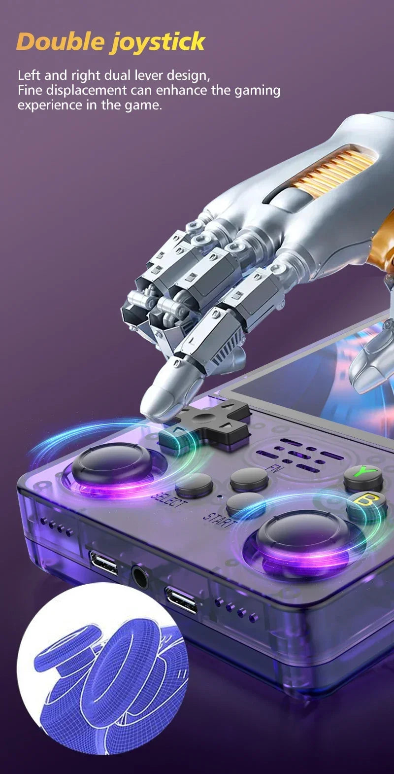 TOP Sale 4"IPS Big Screen R36S Plus Retro Handheld Game Console Linux 64-bit System RK3326 Portable Pocket ARKOS 2.0 R36SPLUS