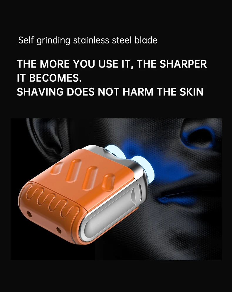 9000RPM High Speed Premium Portable Shaver Magnetic Blades 60Days Battery Life Type C Fast Charge IPX7 Waterproof Travel Razor