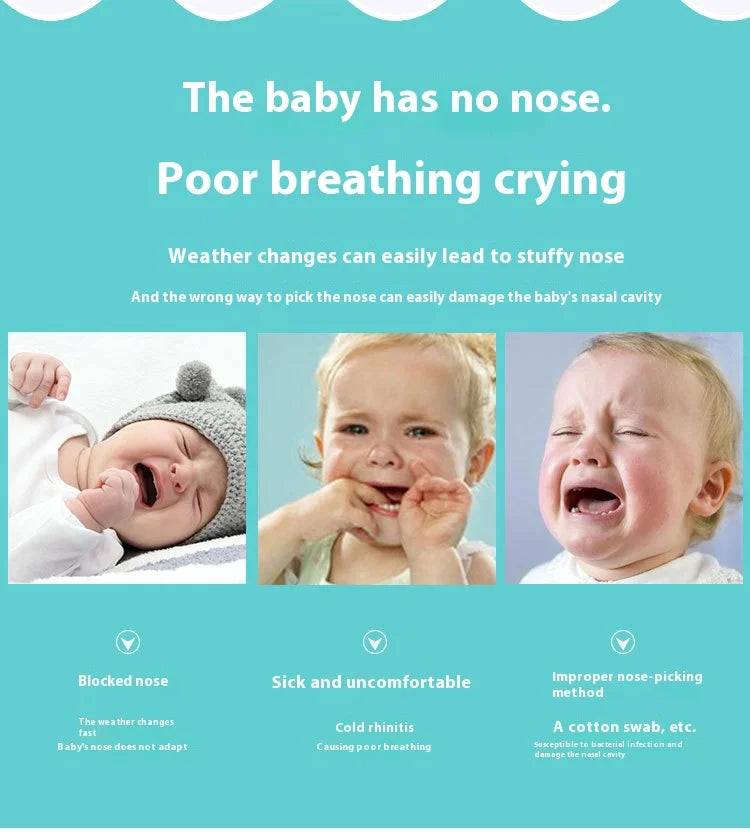 AiQUE Baby Nose Cleaner Silicone Adjustable Suction Electric Child Nasal Aspirator Safety Convenient Low Noise