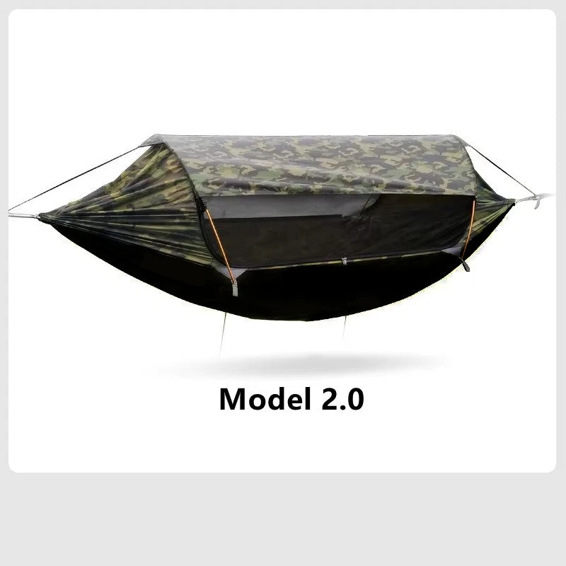 Traveler hammock Outdoor anti roll and anti mosquito hammock Double person sunshade camping hammock with mosquito net
