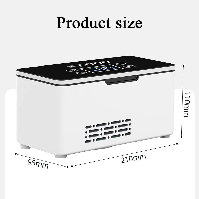 Car Portable Refrigerated Box Cool Box Cooler For Drug Growth Hormone Interferon Insulin USB Charging Thermostat Mini Fridge