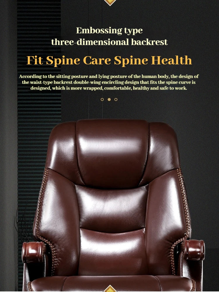 Leather Wheel Office Chair Support Design Relax Modern Massage Chair Chaise Mobile Comfy Luxury Silla Oficina Office Furniture