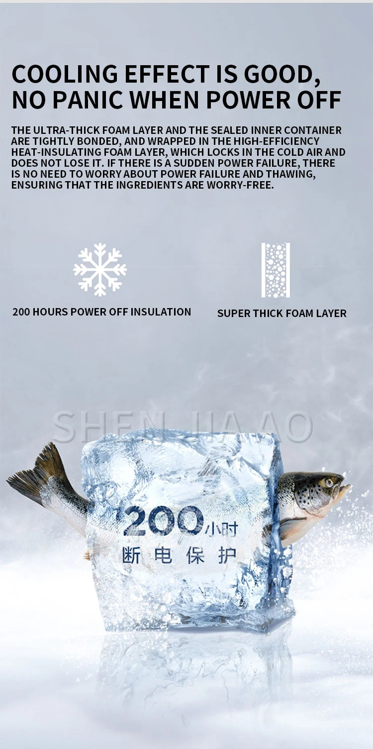 142L Household Freezer 6.8℉to -4℉with Removable Basket Free Standing Top Open Door Compact Freezer 450W Refrigerator For Home