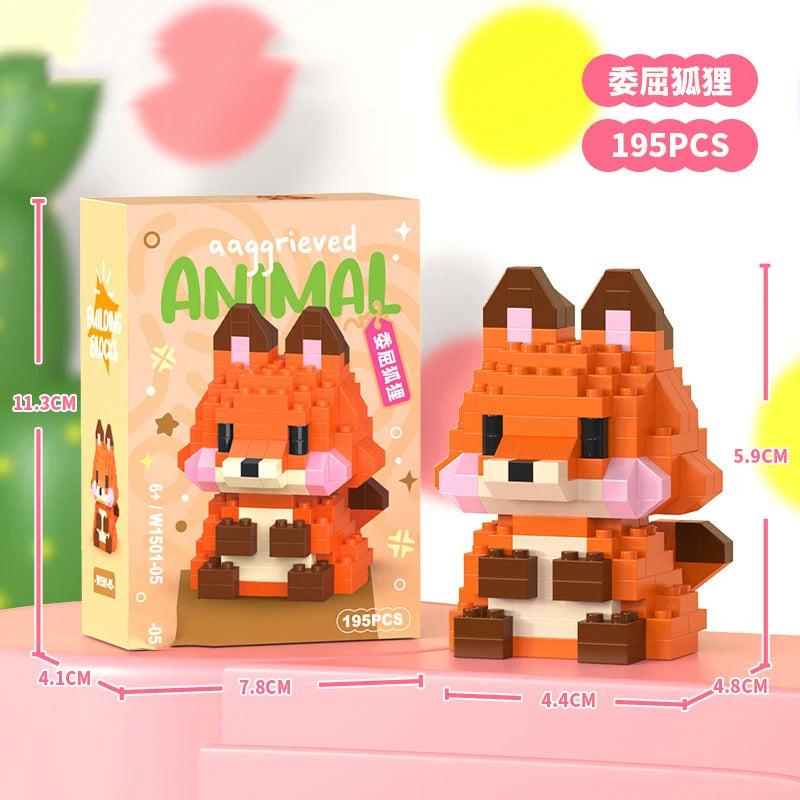 Animals Bricks Construction Set Micro Building Blocks Children Toy Adult Particle Building Block Mini Toys Decoration Home Gifts