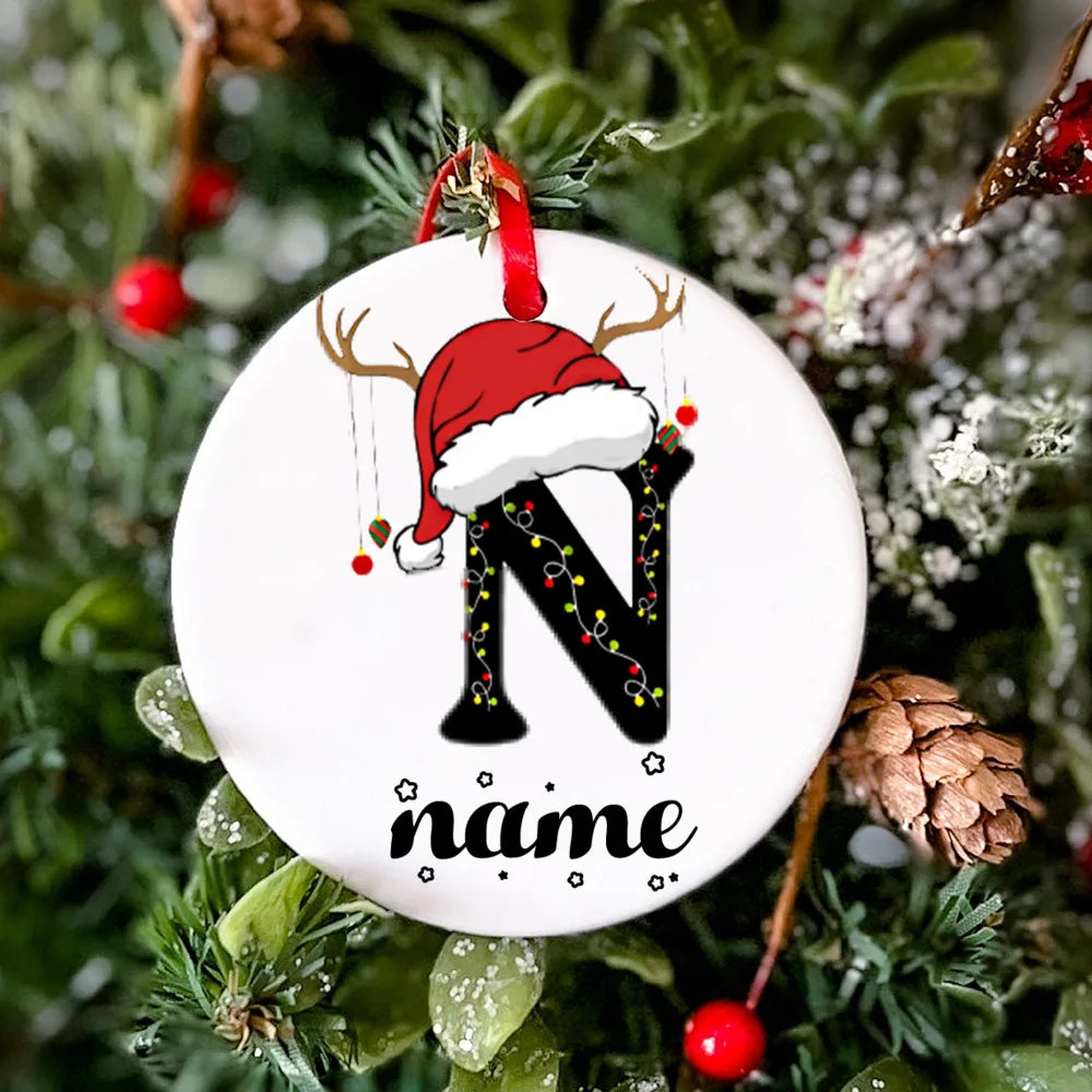 Personalized Christmas Ornament Custom Name Xmas Ornaments Baby Gift Photo Ornament Photography Accessories Holiday Decoration