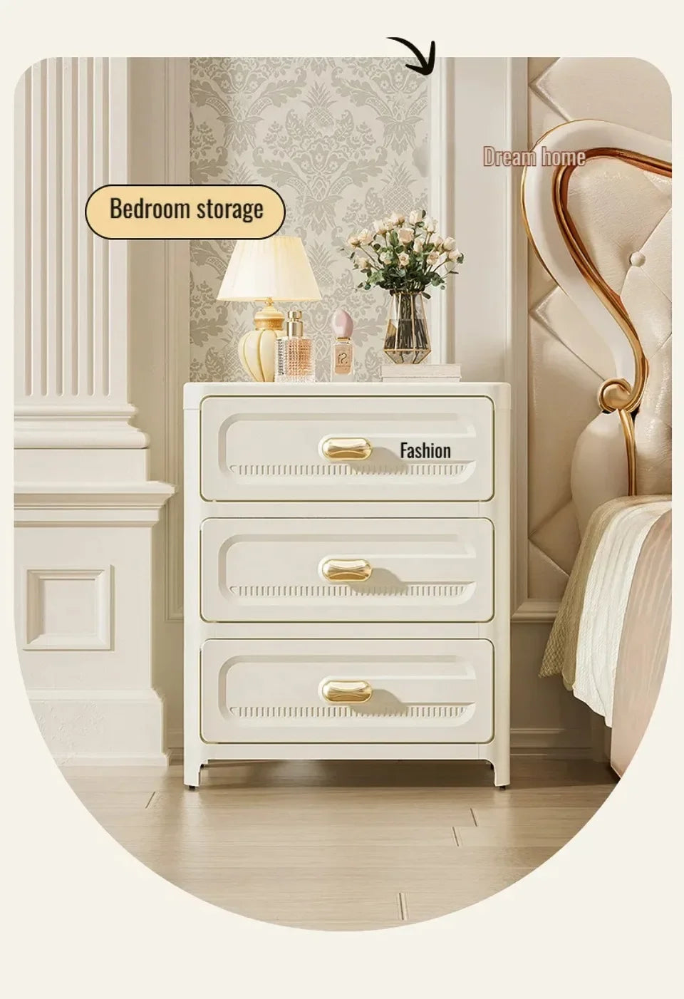 Home Minimalist Storage Cabinet Multi-layer Drawer Style Storage Cabinet Snack Storage Cabinet Home Storage Cabinet with Pulley