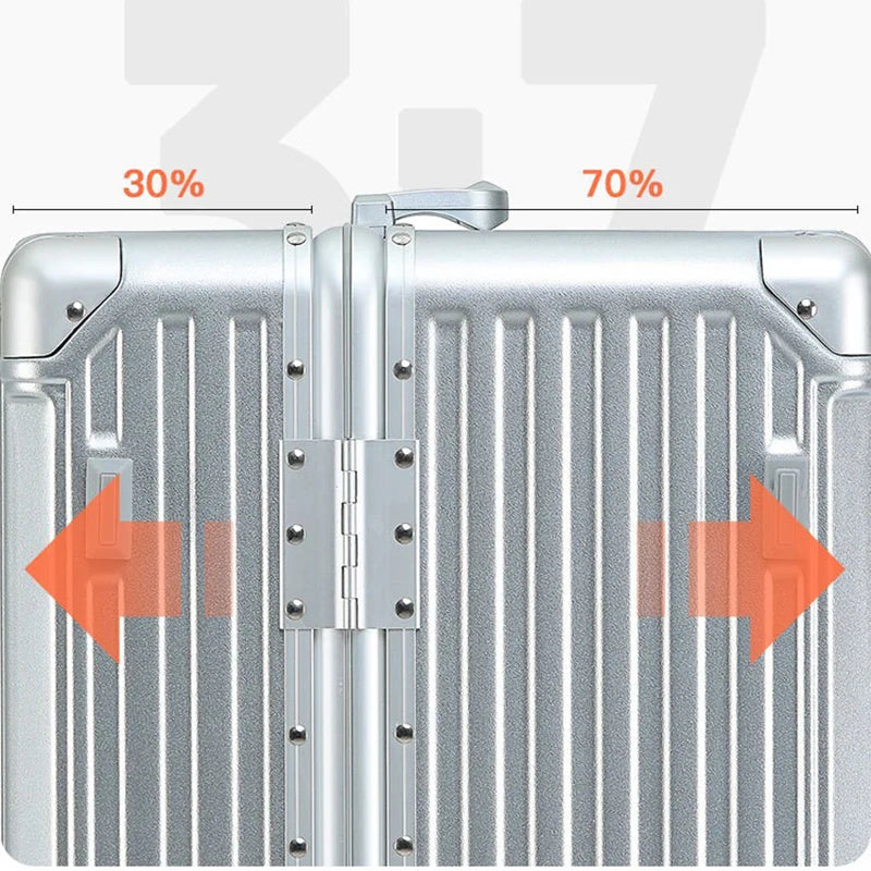 KLQDZMS Luggage 26"29"32 Inch Large Capacity Aluminum Frame Cart Case Cart Style Travel Bag Universal Wheel Rolling Suitcase