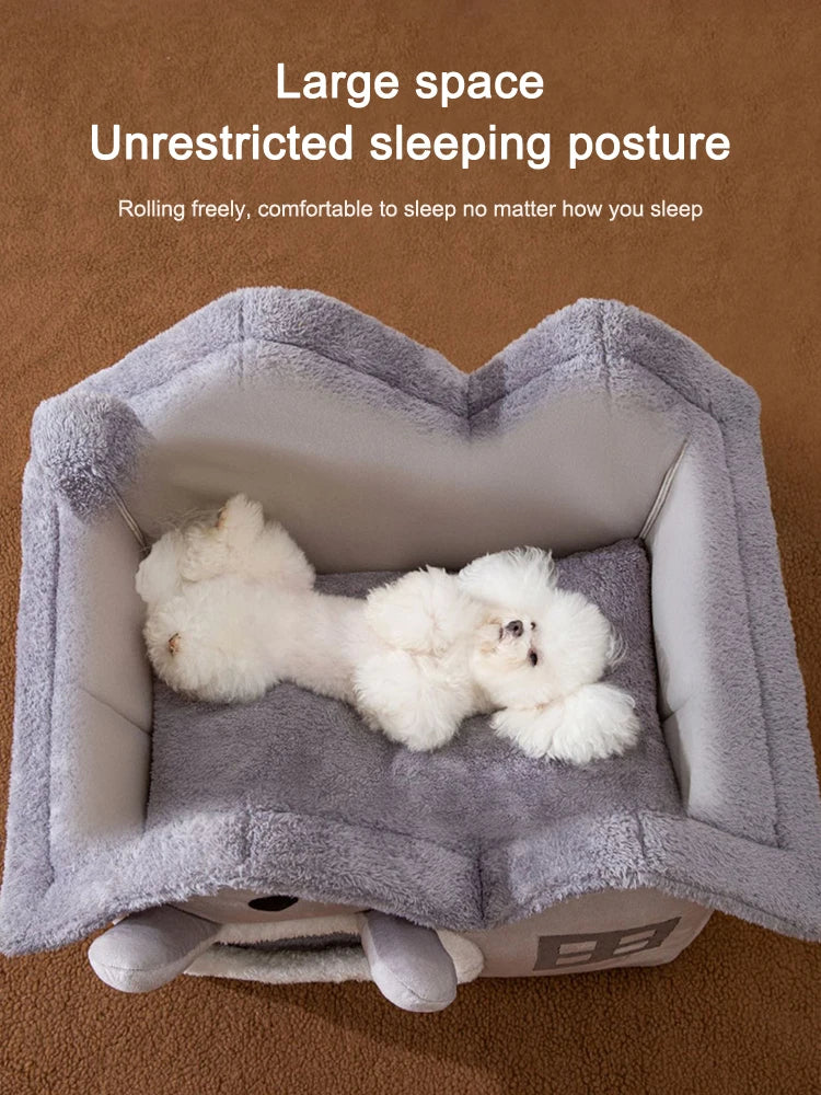 Foldable Dog House Kennel Bed Mat For Small Medium Dogs Cats Winter Warm Cat Bed Nest Pet Products Basket Pets Puppy Cave Sofa