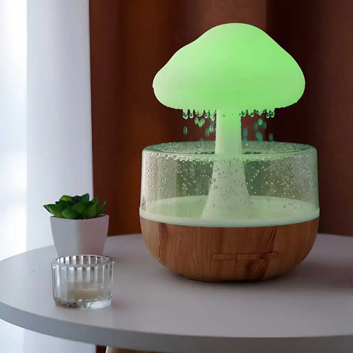 Rain Cloud Humidifier Rain Colorful Mushroom Cloud Raindrop Atmosphere Lamp Night Light Essential Oil Humidifier Machine