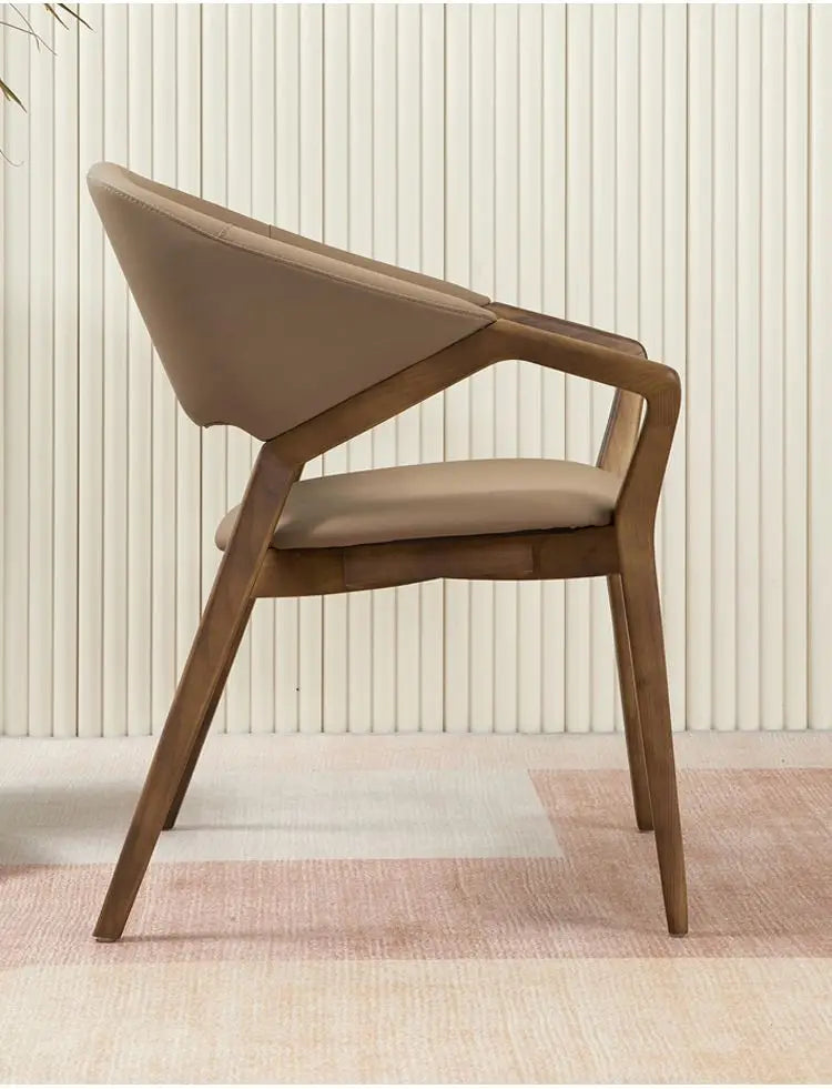 Nordic Simple Chair Solid Wood Italian Lounge Clear Aesthetics Modern Chairs Designer Entrance Minimalist Muebles Furniture