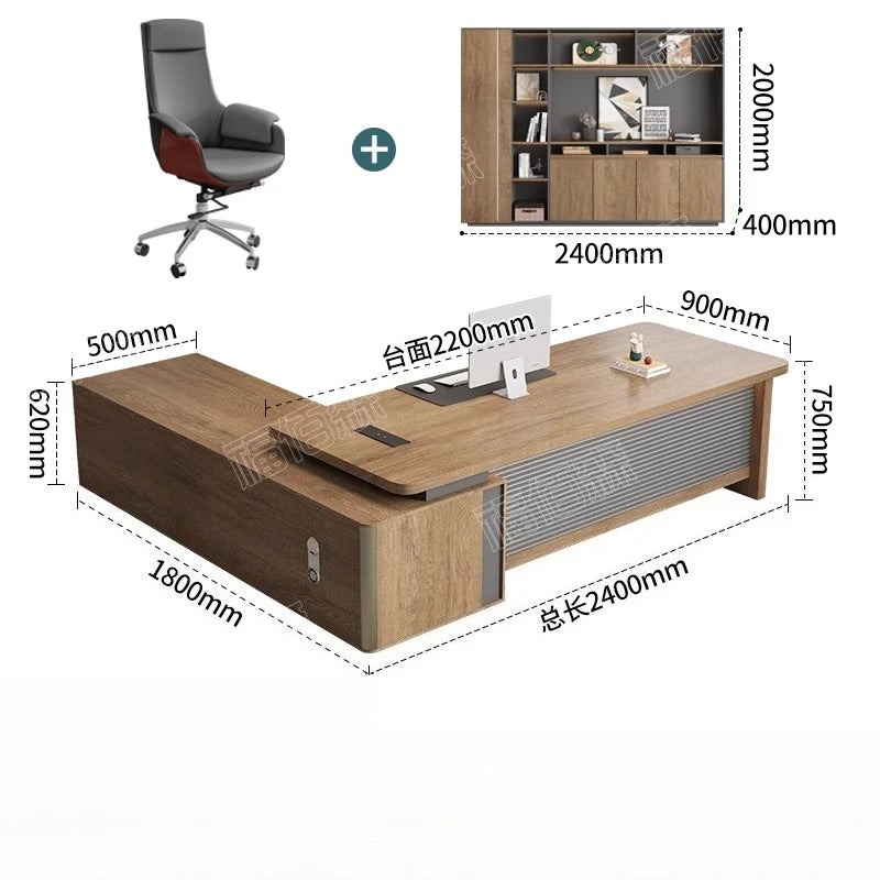 Boss Simple Furniture Computer Office Table Chair Combination Workshop Seating Desk Crafting Desk With Storage Design Furniture