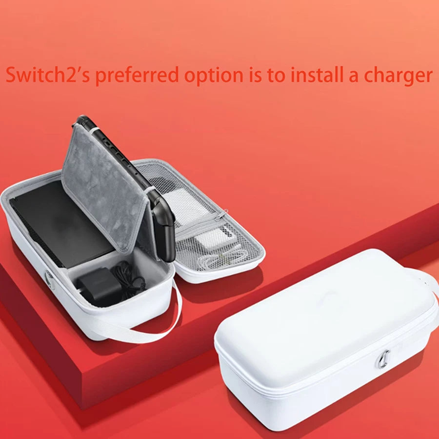New  For Switch 2 Storage Bag with OLED Protective Cover, Large Capacity Portable Hard Shell Bracket Bag
