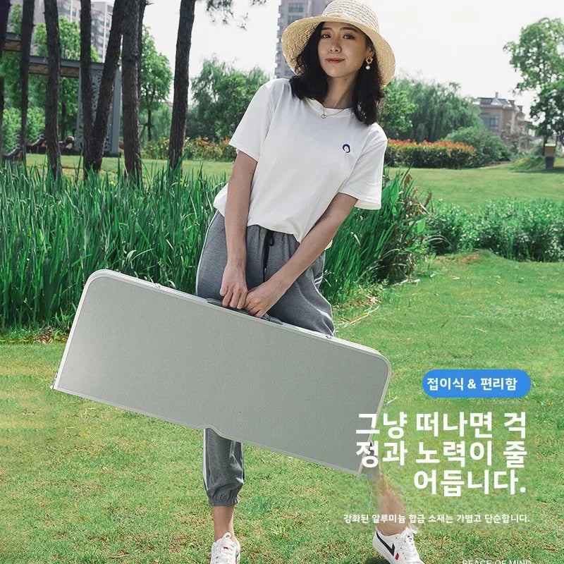 New Folding Camping Table with 4 Chairs Portable Folding Table Courtyard Table Alloy Connected Simple Fold Picnic Table Outdoor