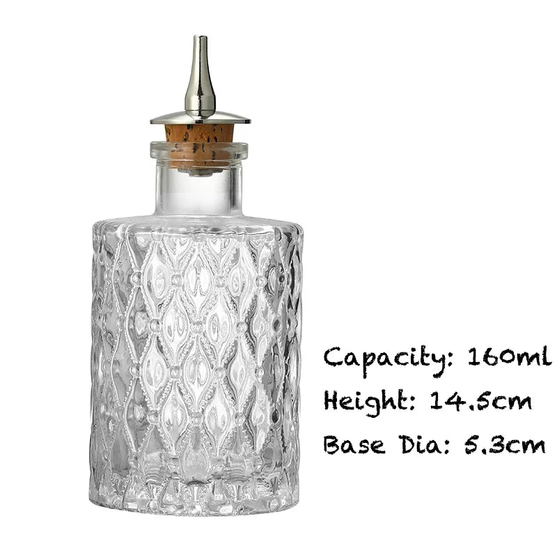 Vintage Cocktail Bitters Bottle with Dasher Top Professional Bar Accessory Bar Tool