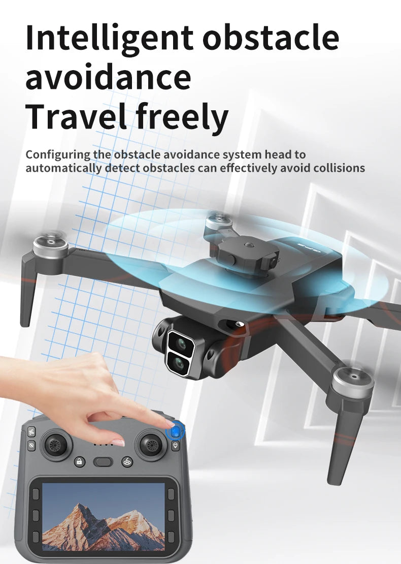 L106-1 GPS Professional Drone With 4K HD Camera Screen Remote 5G WIFI 3KM EIS Obstacle Avoidance FPV Brushless Quadcopter