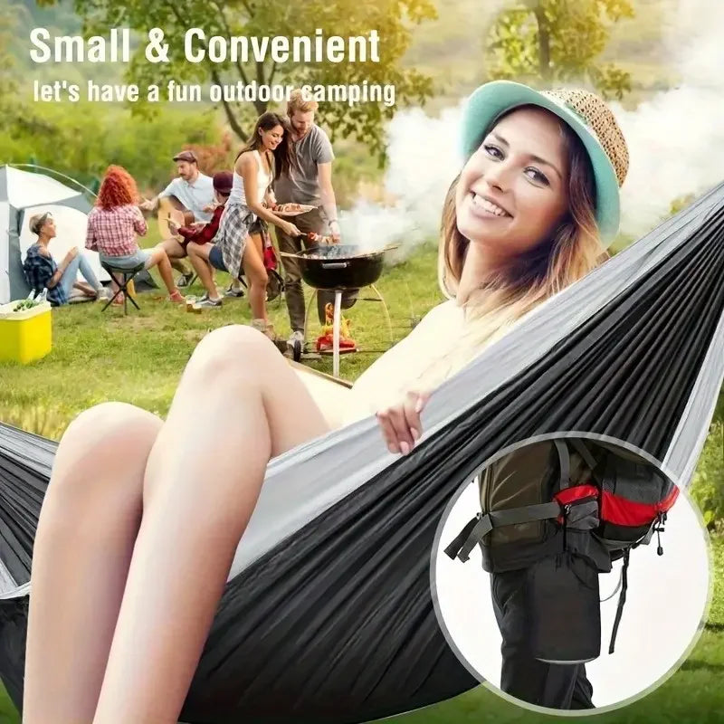 Four Season Comfortable and Breathable Hammock with Backpack Travel Storage Design Suitable for Outdoor Camping Parks