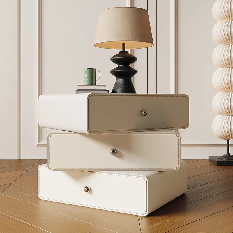 Luxury Storage Bedside Table Bedroom Mobile Cabinets Librero Unique Organizer Nightstand Wood Mesitas De Noche Hotel Furniture