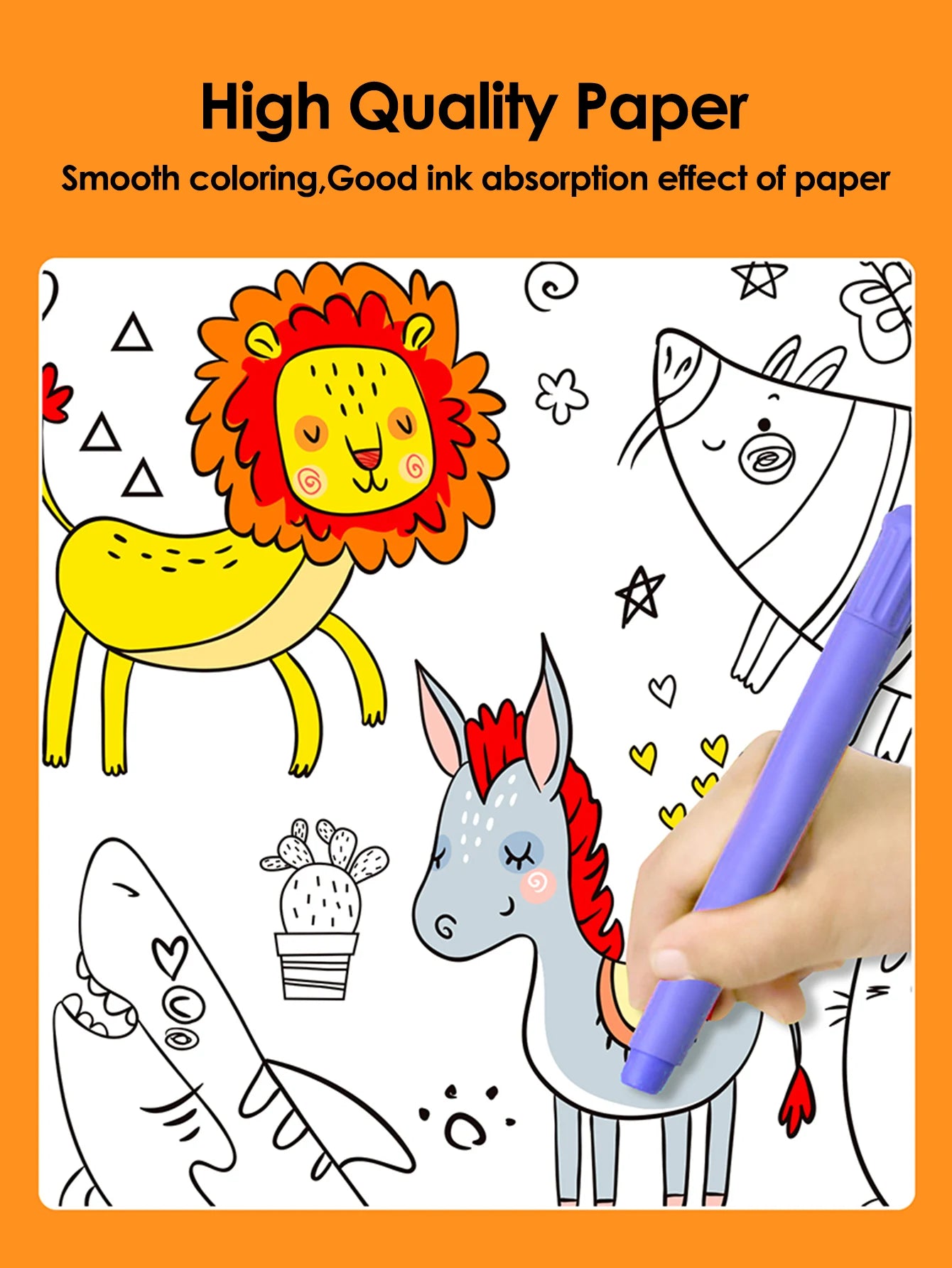 Children Drawing Roll DIY Sticky Color Filling Paper Coloring Paper Roll For Kids DIY Painting Drawing Early Educational Toys