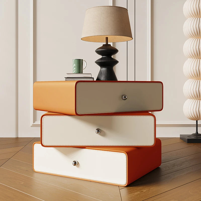 Luxury Storage Bedside Table Bedroom Mobile Cabinets Librero Unique Organizer Nightstand Wood Mesitas De Noche Hotel Furniture