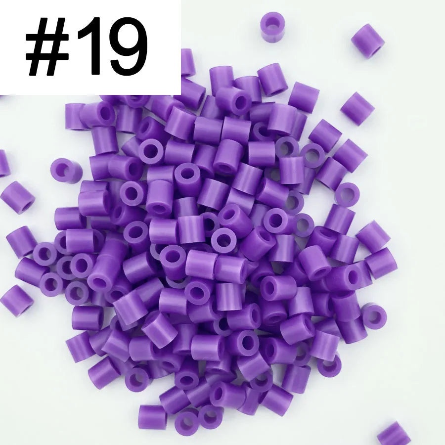 5mm 1000PCS  Black white gray blue green purple Hama Beads for Kids Iron Fuse Beads diy Puzzles Pixel Art Gift Children Toy