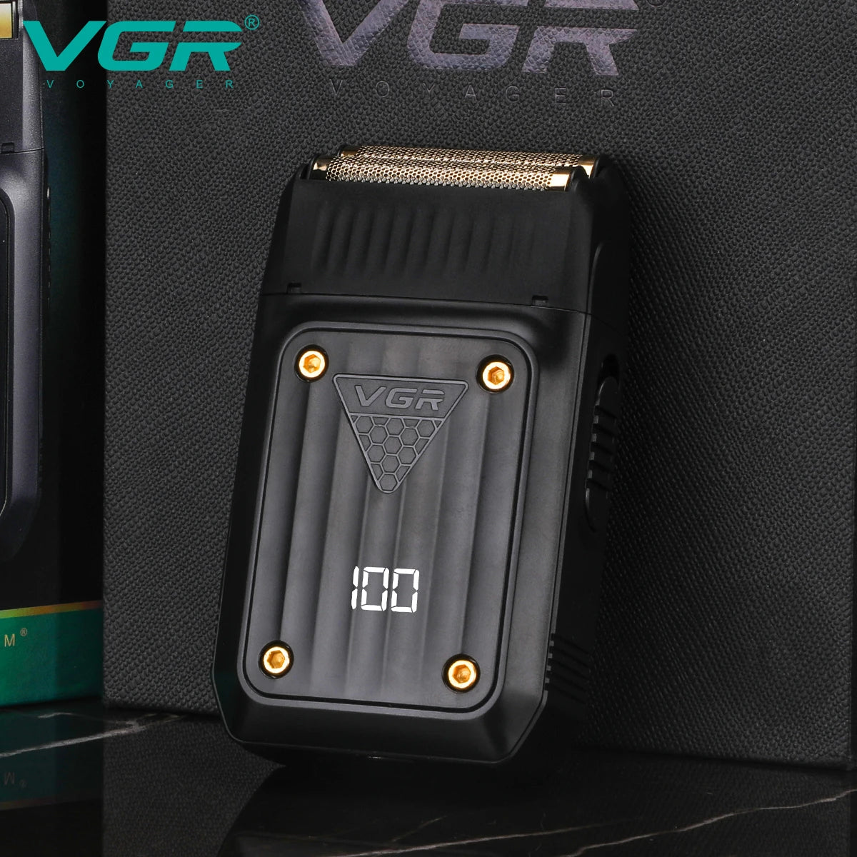 VGR Shaver Professional Razor Electric Shaver Portable Shaving Machine Rechargeable Reciprocating Razor LED Shaver for Men V-363
