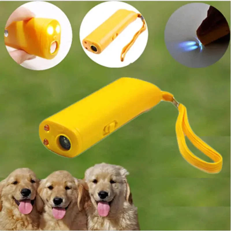 Anti Barking Stop Bark Training Device Pet Dog Repeller Trainer LED Ultrasonic 3 in 1 Anti Barking Ultrasonic Without Battery