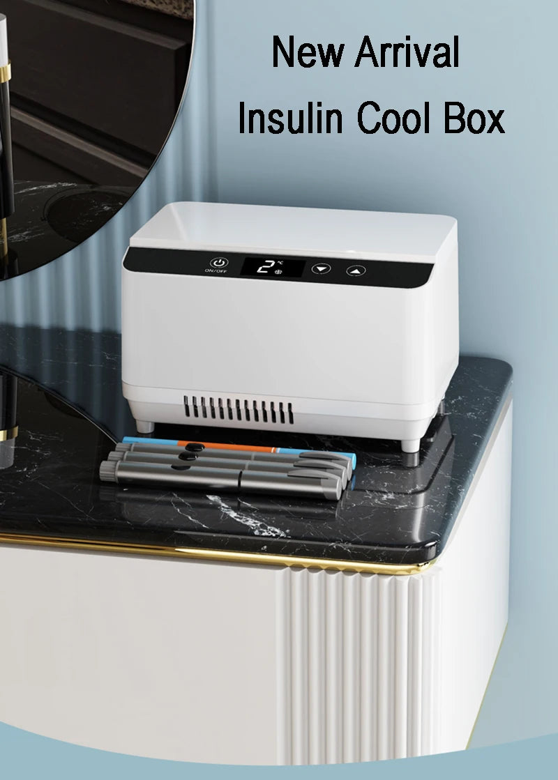 Double-layer Large Capacity Insulin Cold Box Rechargeable Insulin Refrigerator Medicine Cooler With Carrying Bag
