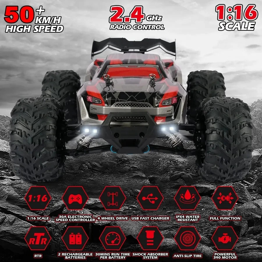 4WD Remote Control Car Off Road 4x4 RC High Speed Buggy Truck Super Brushless 50 or 80KM/H Fast Drift Racing Toy Kids Adults