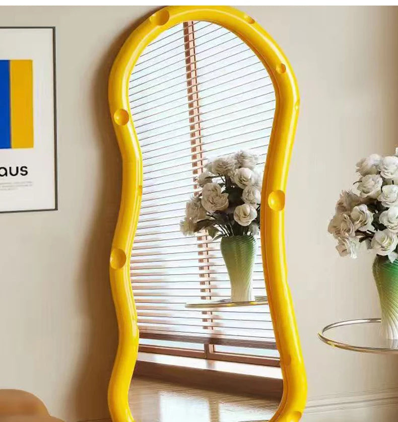 Oval Cute Mirrors Full Body Standing Nordic Princess Bedroom Mirrors Full Body Living Room Espejos Decorativos Room Decoration