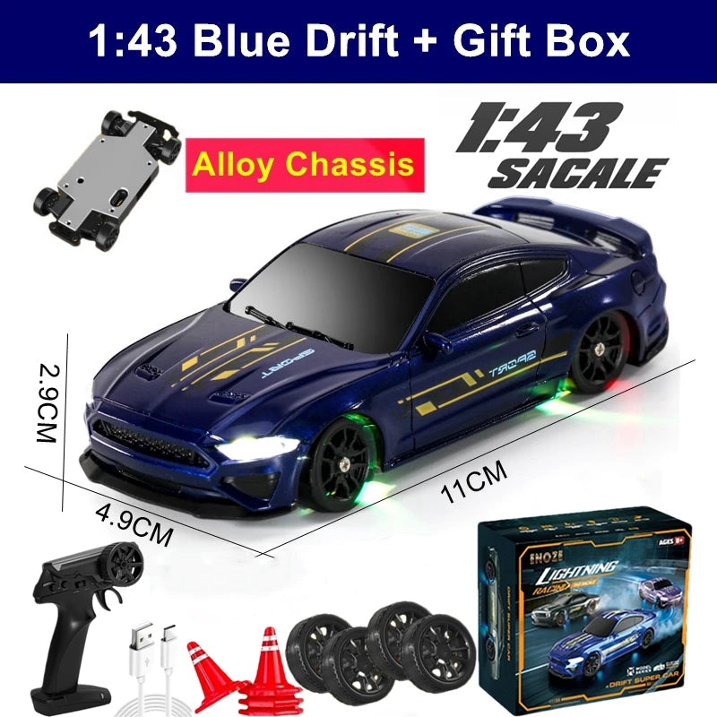 1/64 2.4G High speed Drift Rc Car 4WD Remote Control Car Four Wheel Drive Radio Controlled Mini RTR Racing Model Boy Toy Gift