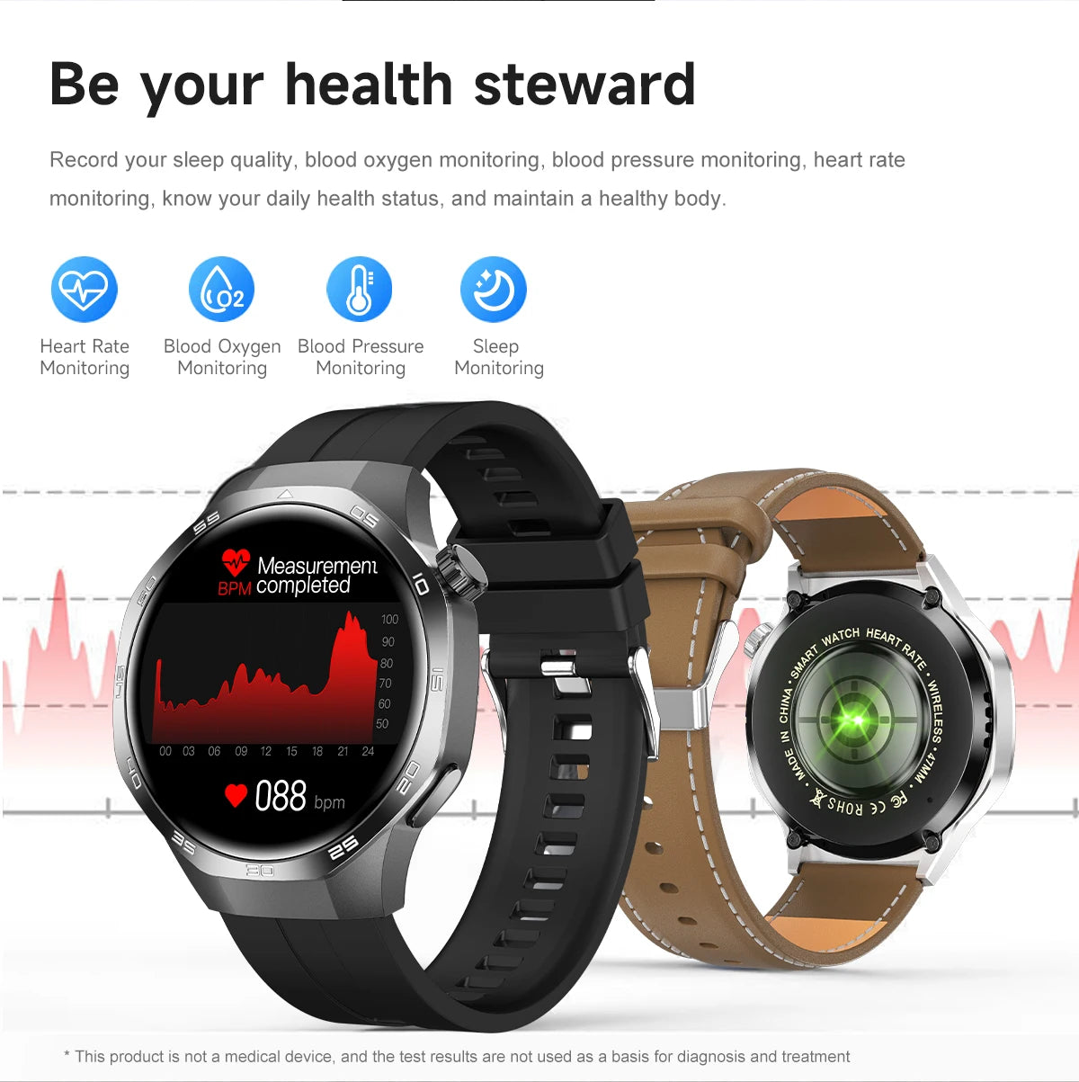 2025 New GT5 Pro GPS Track Compass Smart Watch Men 360*360 AMOLED Screen NFC BT Call Waterproof Health Monitor Man Smartwatches