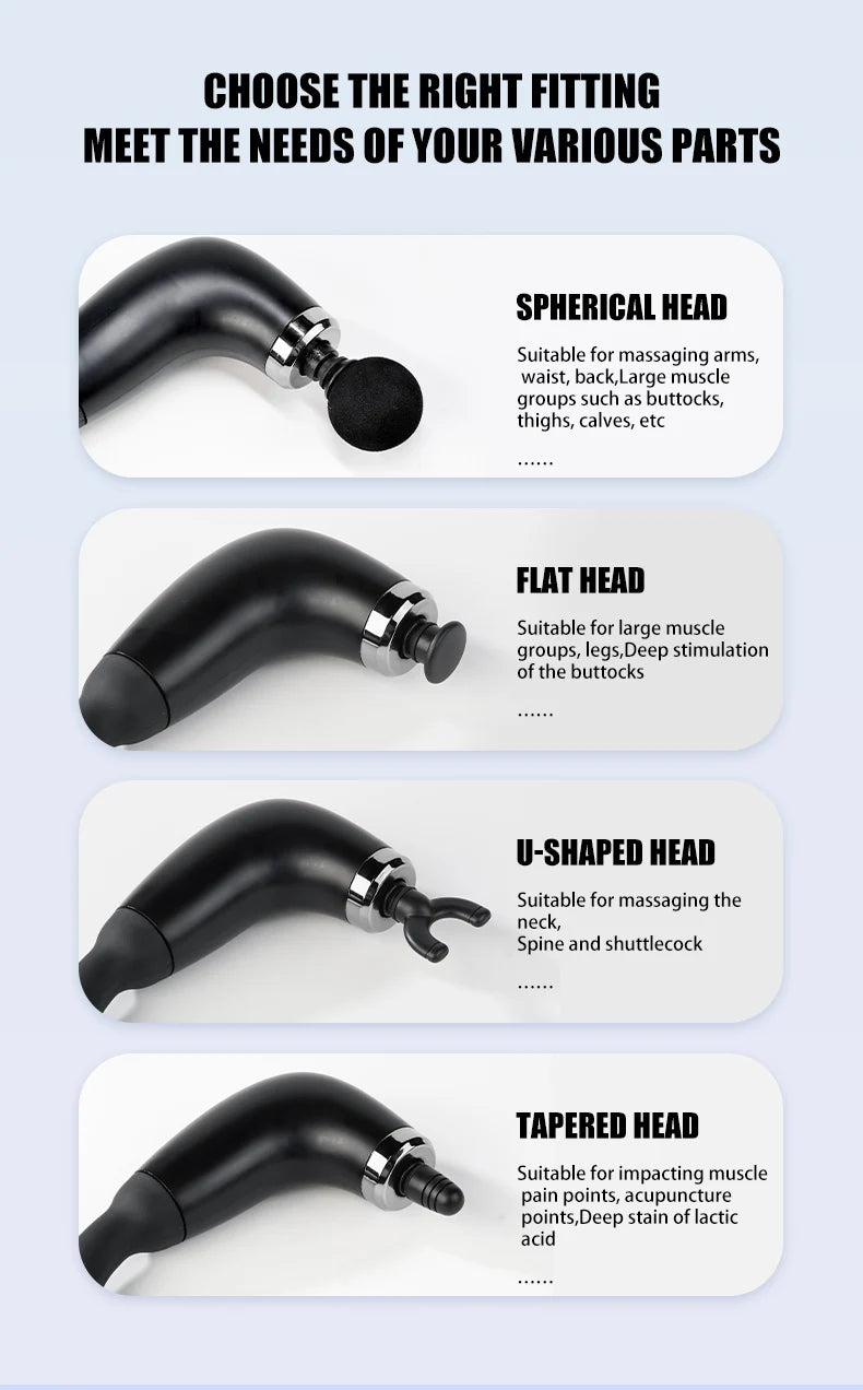 Electric Fascia Gun Massager Body Relaxation Trigger Point Massage Machine for Fitness Hammer Home Handheld Hammer