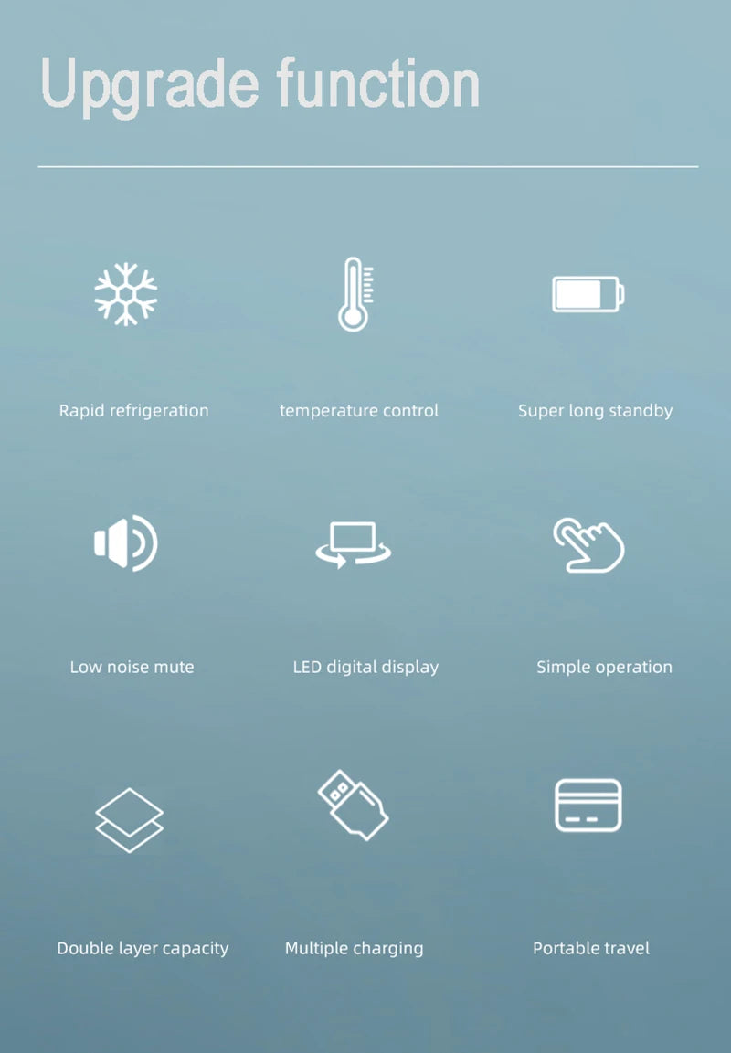 Double-layer Large Capacity Insulin Cold Box Rechargeable Insulin Refrigerator Medicine Cooler With Carrying Bag