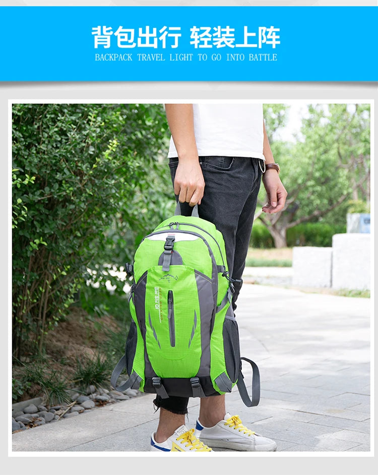 New Camping Backpack 40 Liters Large Capacity Travel Canvas Bag Outdoor Mountaineering Hiking Travel Bag