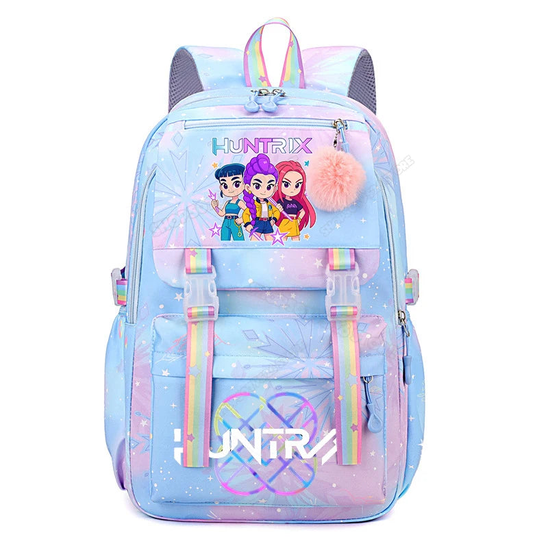 KPop Demon Hunters Backpack High-capacity Kids Knapsacks Movie Music Girl School Schoolbags Cartoon Anime Student Rucksack