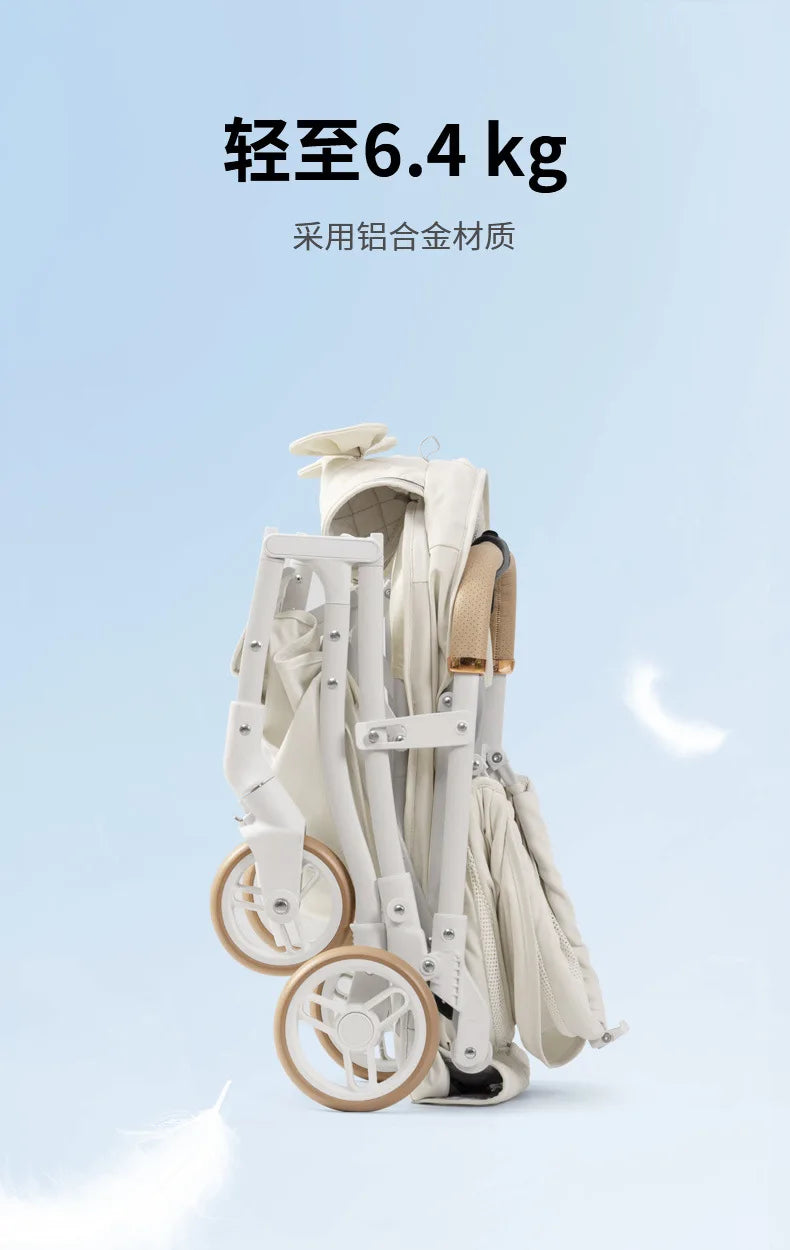 Outdoor Pet Pram One Click Folding Stroller Dog Cat Lightweight Trolley Small Pets Travel Breathable Puppy Supplies