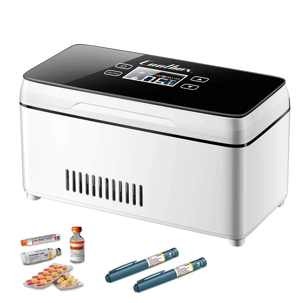 Insulin Cooler Portable Refrigerator USB Charging Medication Low-Temperature Storage Box Small Car Refrigerator  For Family