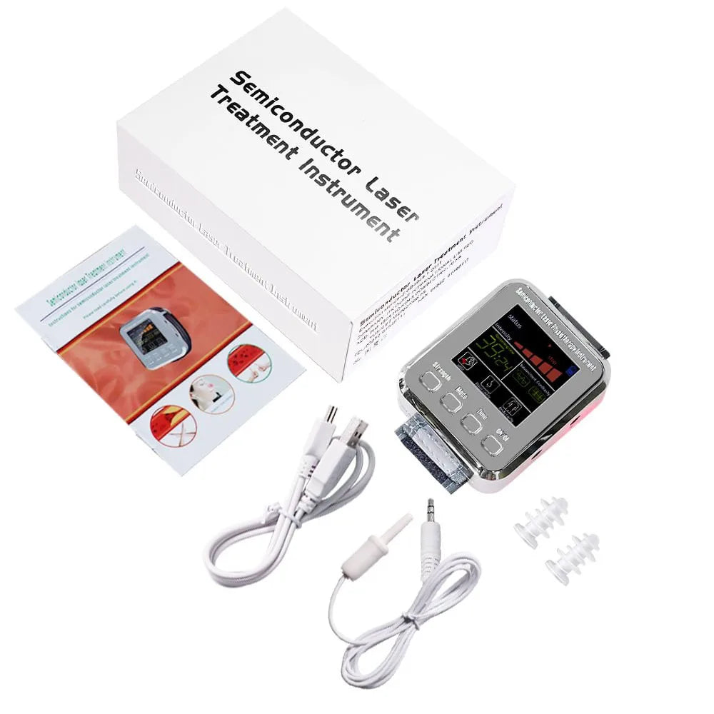 Hypertension Laser Therapy Watch Semiconductor Blood Irradiation Laser Treatment Instrument 650nm Acupuncture Points Watch