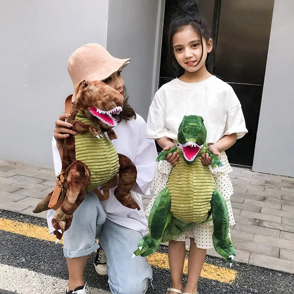 Plush T-Rex Backpack for Kids Dinosaur Bag for Kids with Adjustable Straps Dinosaur Costume Accessories for Boys and Girls