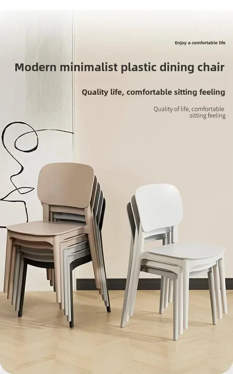 Hot Chair, Plastic, Household, Thickened, Restaurant, Backrest Chair, Commercial, Dining Chair, Modern, Simple, Comfortable