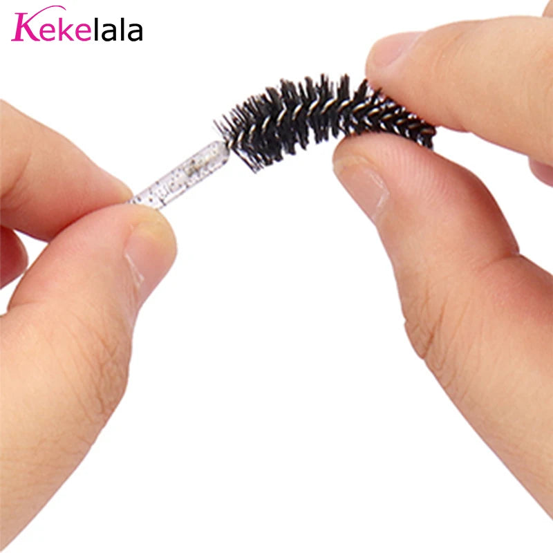 50Pcs/Bottle Eyelash Extension Brushes With Container Eyebrow  Eye Lash Mascara Wands Spoolies In Case Wholesale