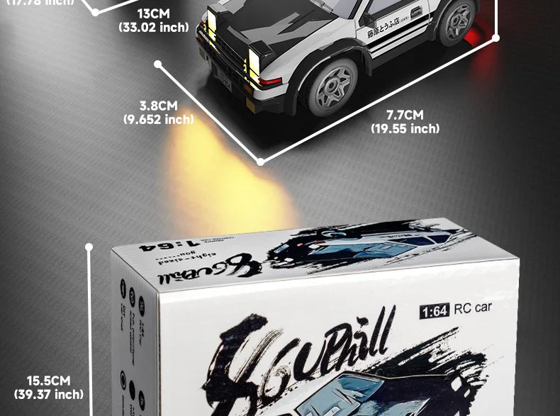 1:64 Desktop RC Drift Car 2.4G High-Speed Racing Car Four-Wheel Mini Desktop Remote Control Car Electric Toy for game party gift